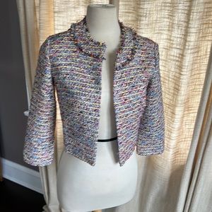 Karl Lagerfield cropped tweed jacket, size XS